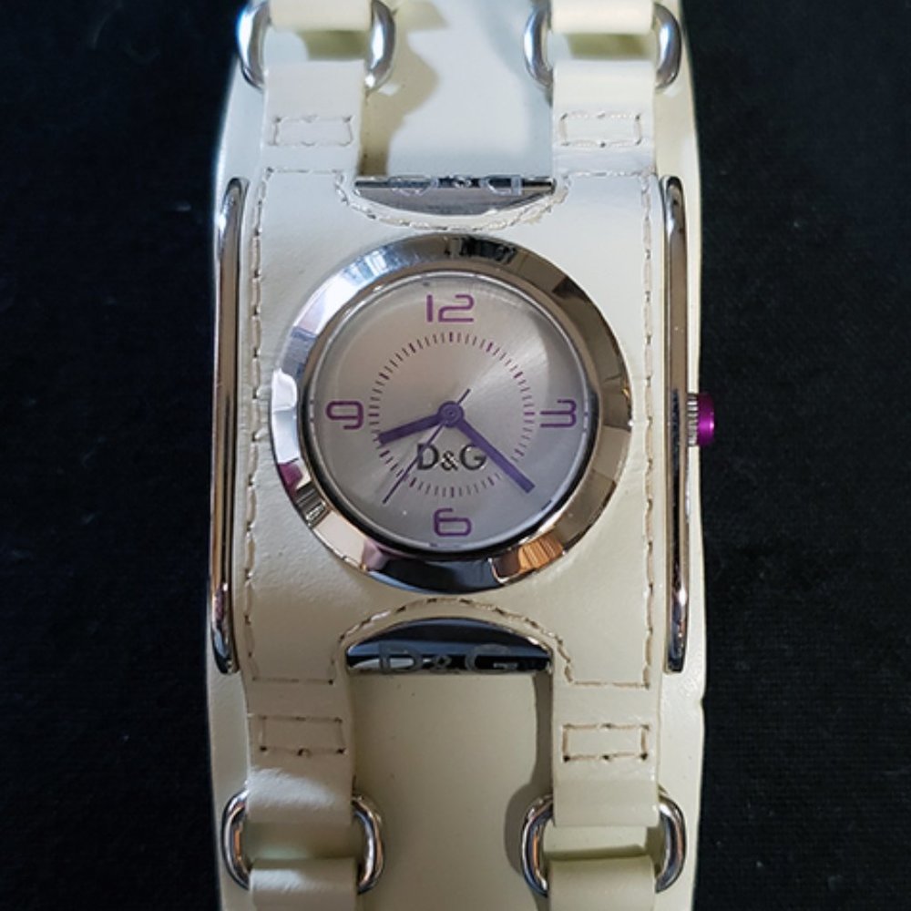Dolce & Gabanna Ivory Leather Watch - Women's